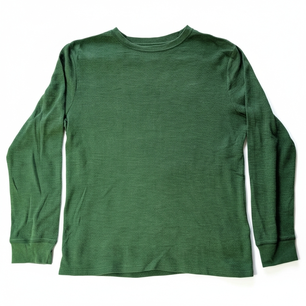 Cat & Jack Forest Green Women's Long Sleeve Thermal Tee XL Women And Small Men